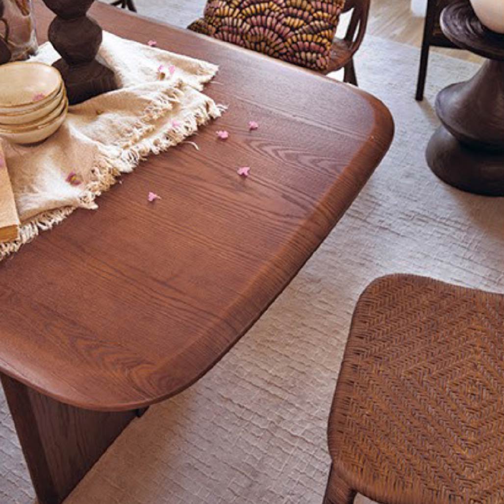 Tove Solid Wood Walunut Dining Table Set