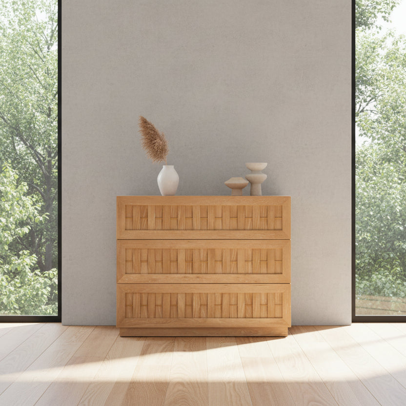 Veve oak 3 drawer 