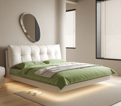 Leather Floating Bed
