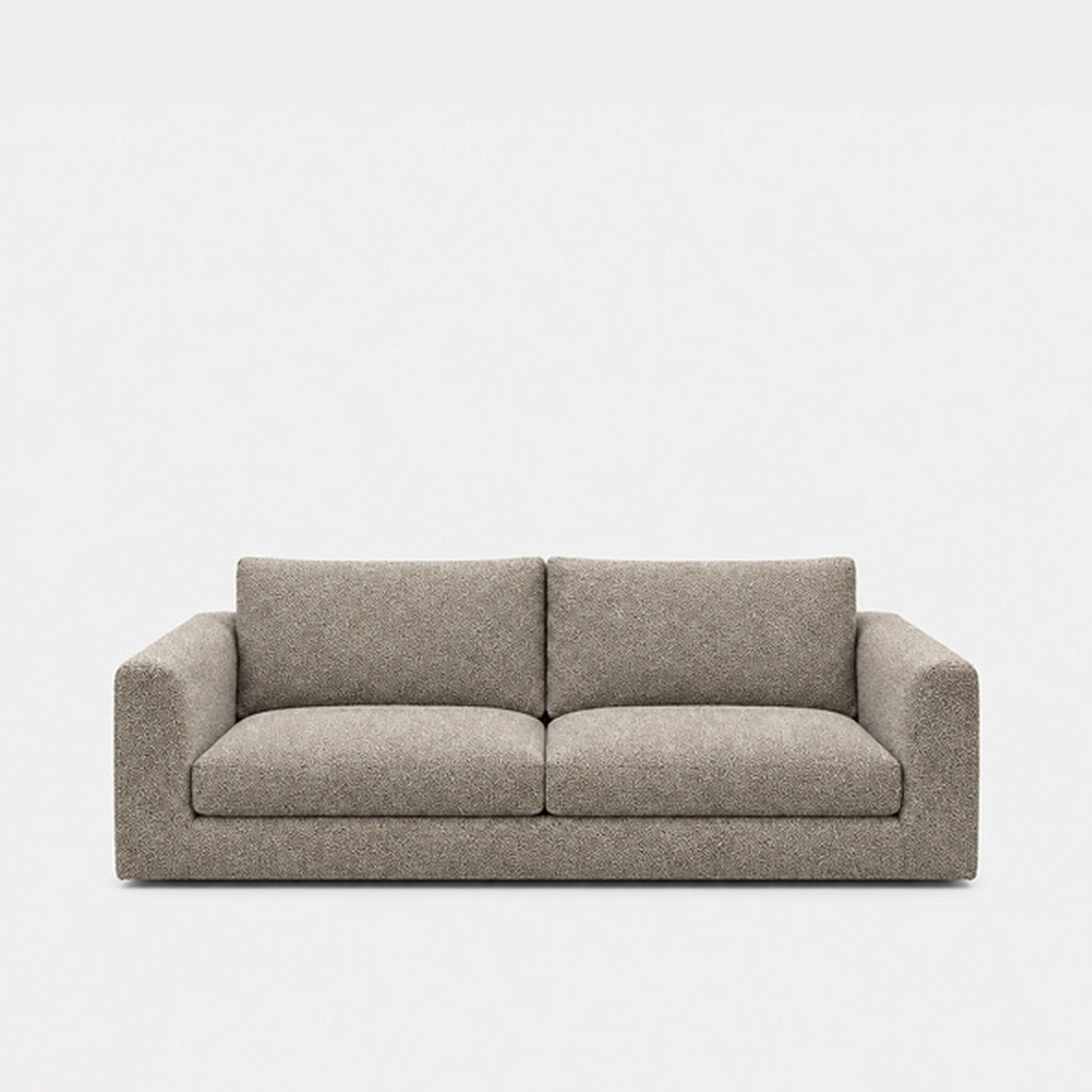 Katrine 2-seater fabric sofa in Vista Clay