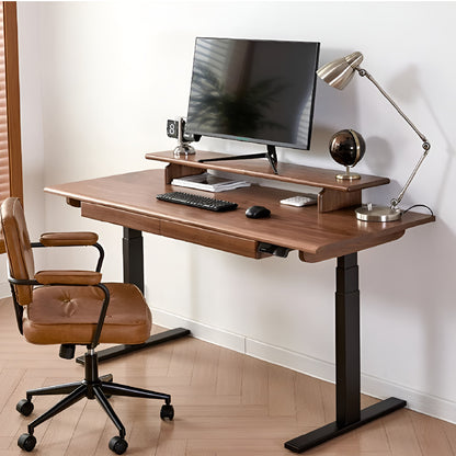 Black Walnut Solid Wood Electric Desk