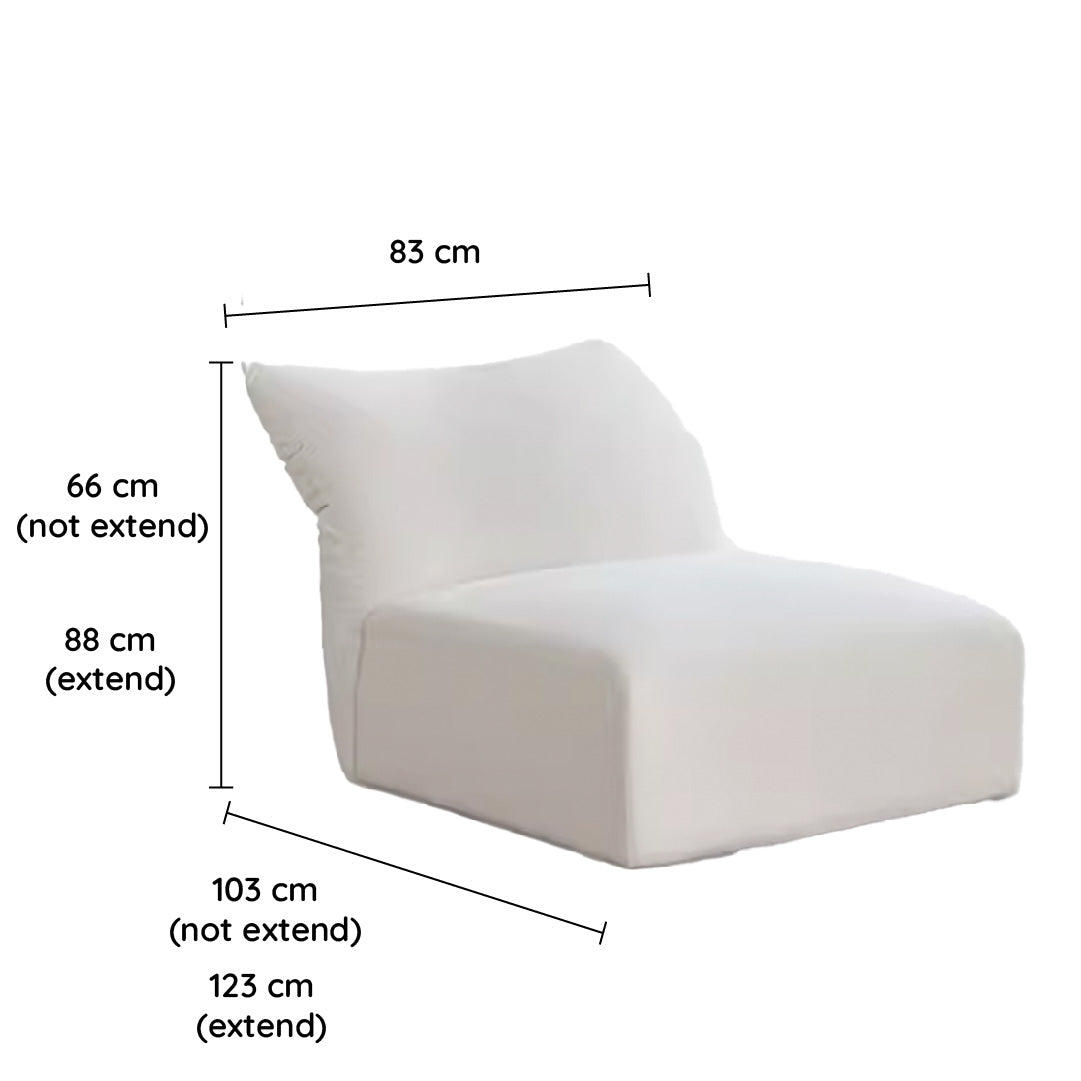 Cream Style Petal Modular Sofa Dimension