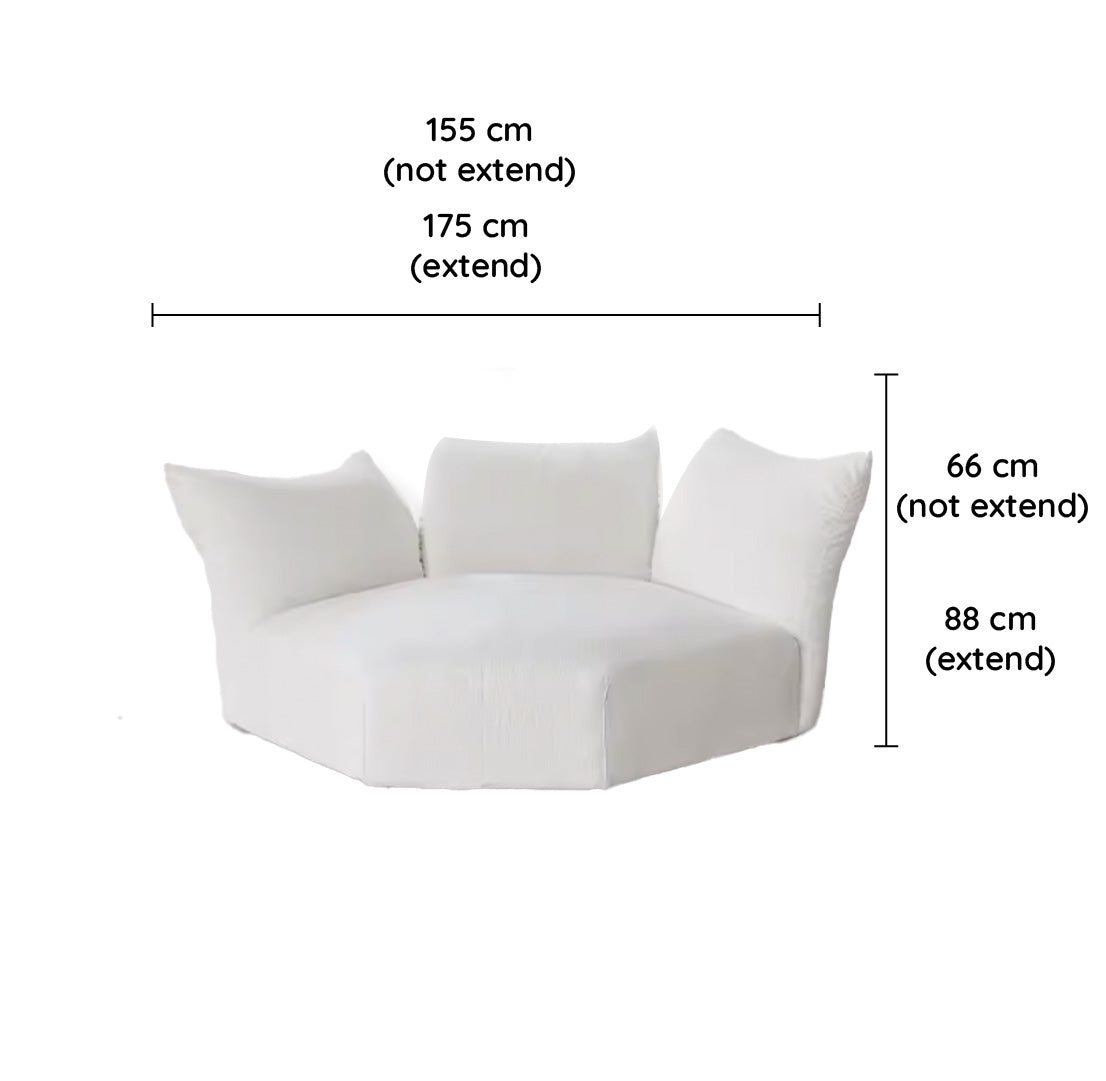 Cream Style Petal Modular Sofa Dimension