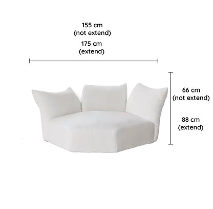 Cream Style Petal Modular Sofa Dimension