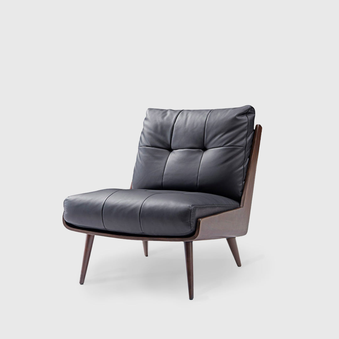 Black Leather Lounge Chair