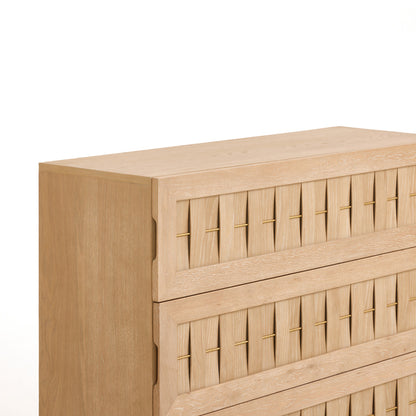 Vev 3-Drawer Chest with Gold Accents