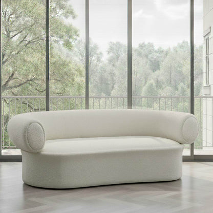 Curved Boucle Sofa