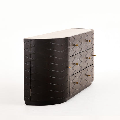 NoirCurve Concrete & Pine Sideboard