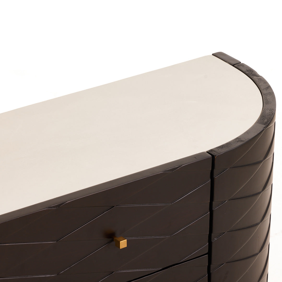 NoirCurve Concrete & Pine Sideboard