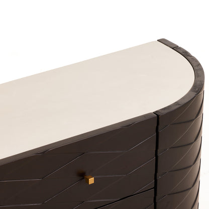 NoirCurve Concrete & Pine Sideboard