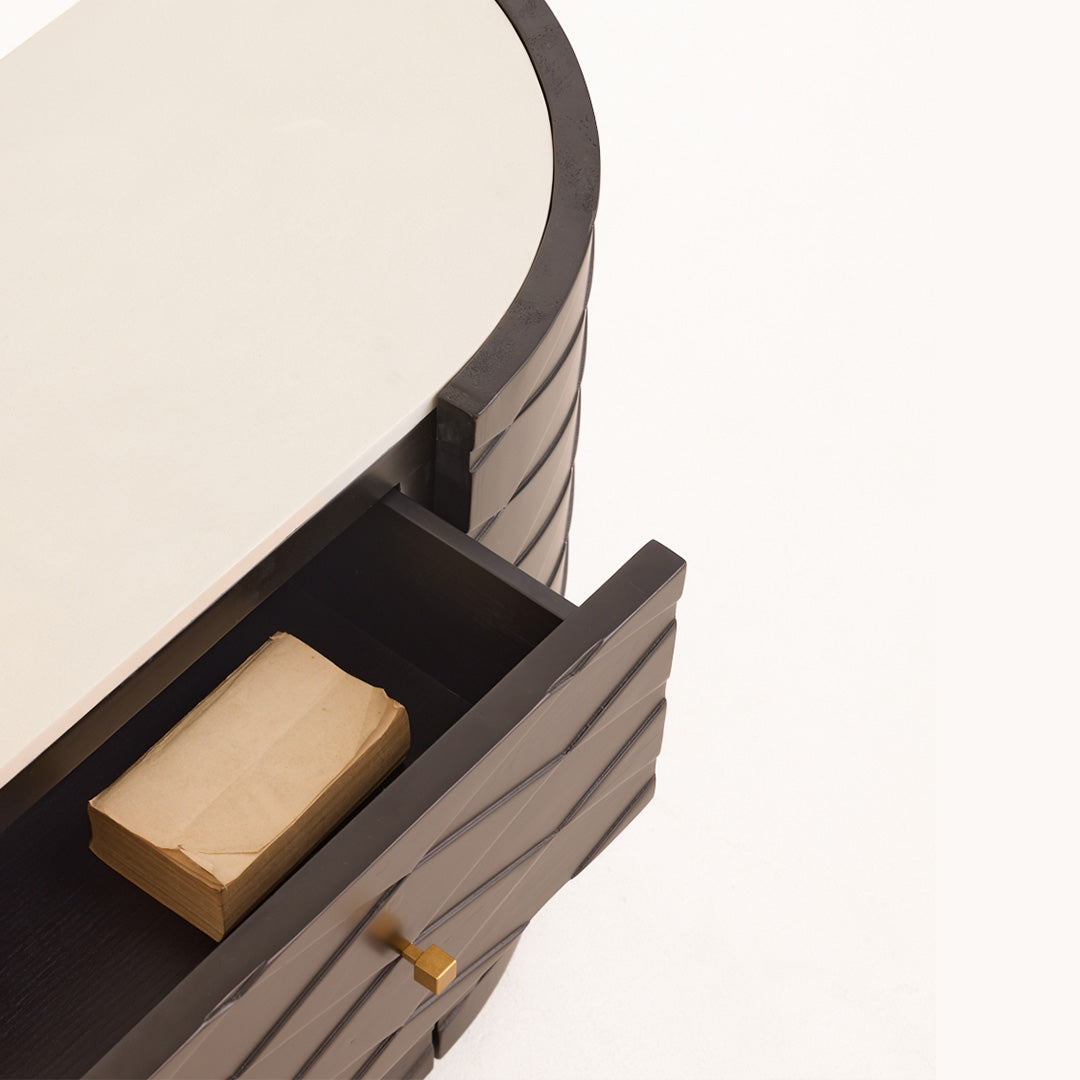 NoirCurve Concrete & Pine Sideboard