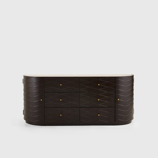 NoirCurve Concrete & Pine Sideboard