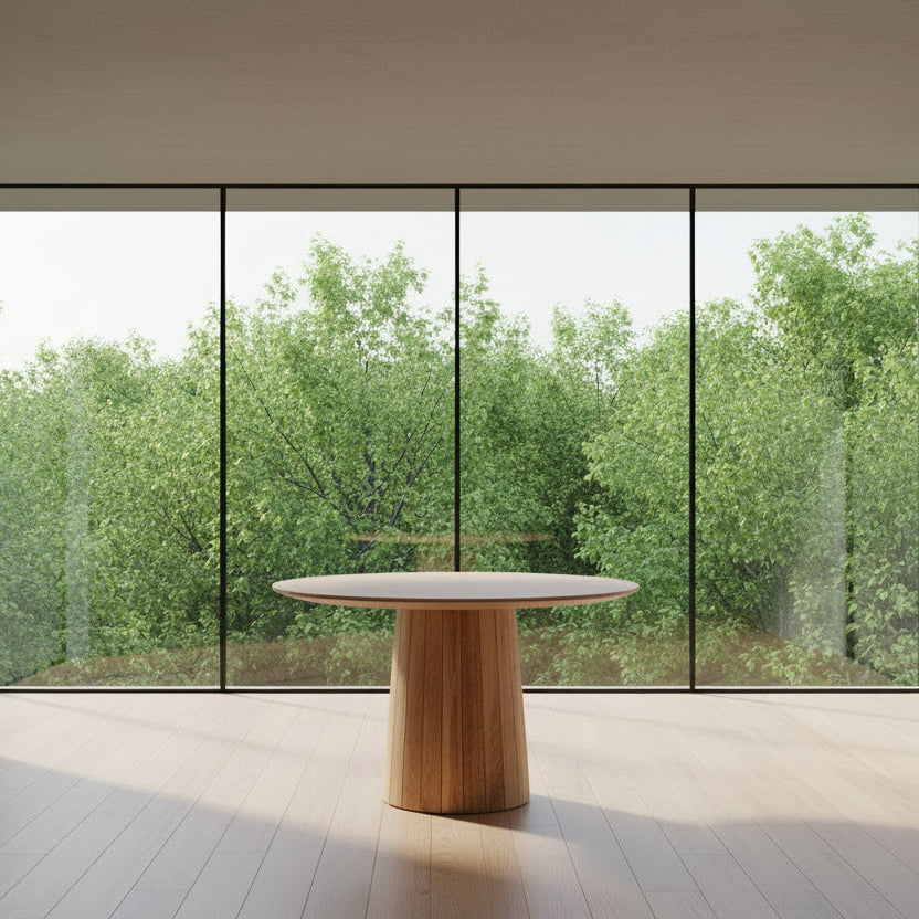 Solace Solid Oak Round Dining Table