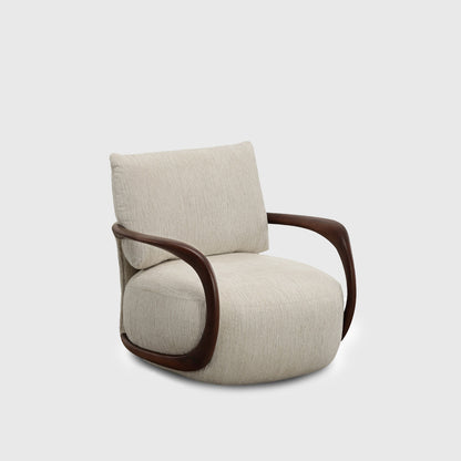 Yrsa Lounge Chair with Curved Wooden Arms