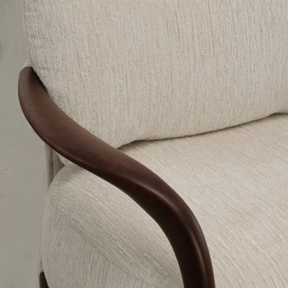 Yrsa Lounge Chair with Curved Wooden Arms