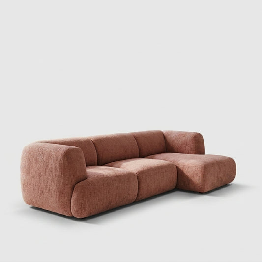 Petra Modular Fabric Sofa Three Seater with Chaise