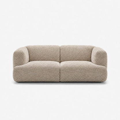 Petra 2-seater fabric sofa in A3609 Latte 7F42, latte beige chenille