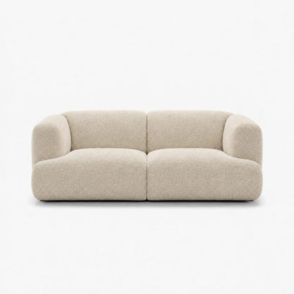 Petra 2-seater fabric sofa in Amisha Shell 6JS4, light beige boucle