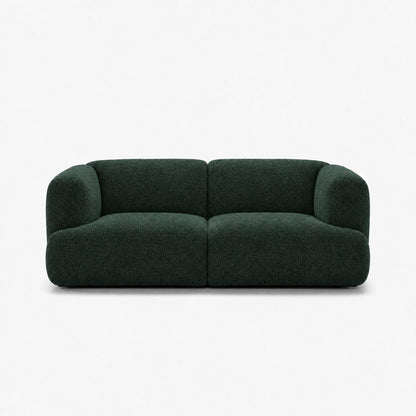 Petra 2-seater fabric sofa in Antwerp Forest Green 80C8, forest green boucle