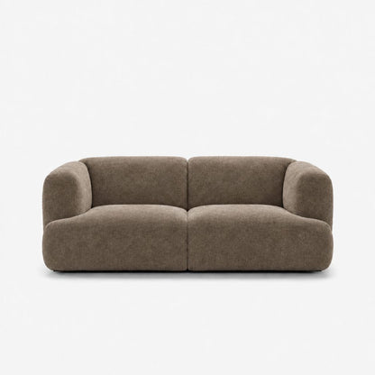 Petra 2-seater fabric sofa in Azures Desert 6L87, taupe chenille