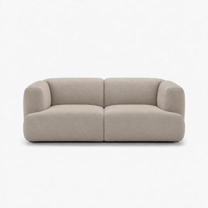Petra 2-seater sofa in Blake Beige 7211, beige PU vegan leather