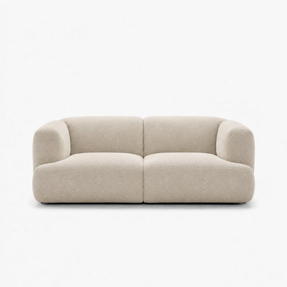 Petra 2-seater fabric sofa in Cheers Cream 7A04, cream chenille