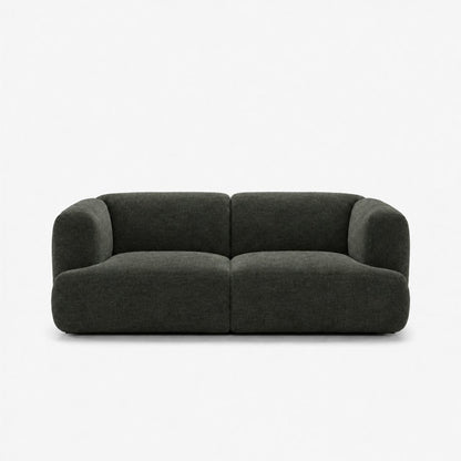 Petra 2-seater fabric sofa in Cheers Ivy 7A02, dark green chenille