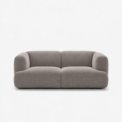 Petra 2-seater fabric sofa in Cheers Paloma 7A01, light grey chenille