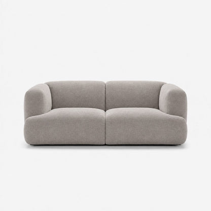 Petra 2-seater fabric sofa in Danny A Mist 6EQB, light grey chenille
