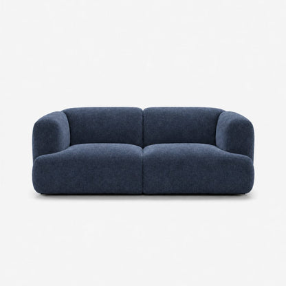 Petra 2-seater fabric sofa in Danny A Ocean Blue 6EQ6, navy blue chenille
