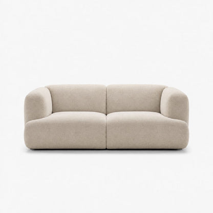Petra 2-seater fabric sofa in Danny A Shell 6EQ2, off-white chenille
