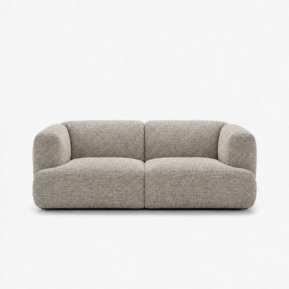 Petra 2-seater fabric sofa in Field Herb 8213, sage grey linen