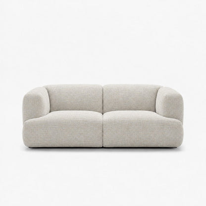 Petra 2-seater fabric sofa in Field Shell 8211, off-white linen