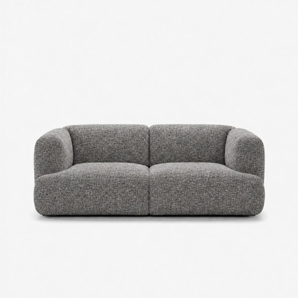 Petra 2-seater fabric sofa in Field Slate 8212, slate grey linen