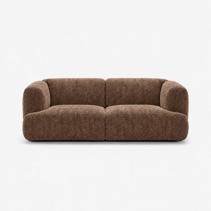 Petra 2-seater fabric sofa in Petra Hazelnut 8062, hazelnut brown chenille