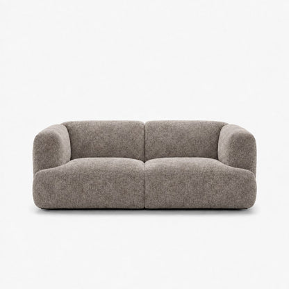 Petra 2-seater fabric sofa in Judy Nickle 7A7D, grey chenille