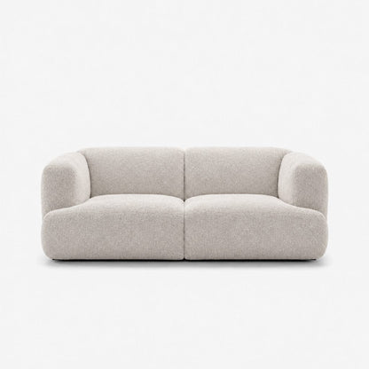 Petra 2-seater fabric sofa in Judy Pearl 7A71, off-white chenille