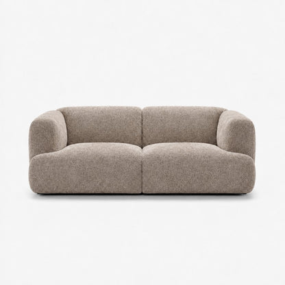 Petra 2-seater fabric sofa in Judy Sand 7A74, sand beige chenille