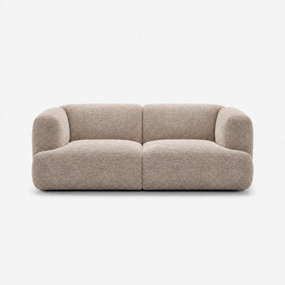 Petra 2-seater fabric sofa in Judy Shell 7A73, light beige chenille