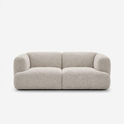 Petra 2-seater fabric sofa in Leigh Natural 81K1, off-white boucle