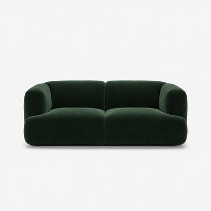 Petra 2-seater fabric sofa in Meg Forest Green 6D6W, forest green velvet