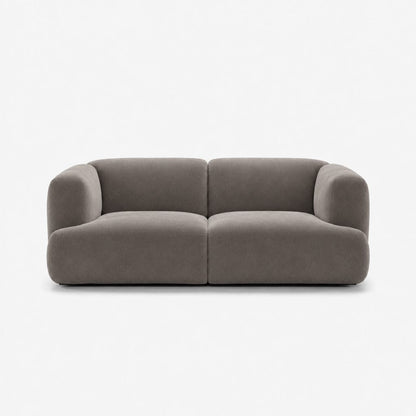 Petra 2-seater fabric sofa in Meg Mist Grey 6D69, mist grey velvet