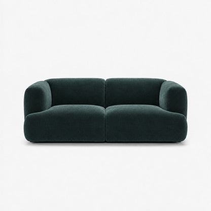 Petra 2-seater fabric sofa in Meg Teal 6D6C, dark teal velvet