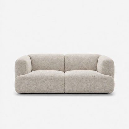 Petra 2-seater fabric sofa in Noha Natural 82Y3, natural beige linen