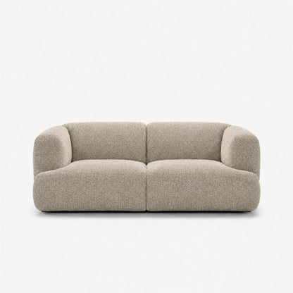 Petra 2-seater fabric sofa in Rhythm Beige 81R5, beige boucle