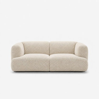 Petra 2-seater fabric sofa in Rhythm Ecru 81R1, ecru boucle