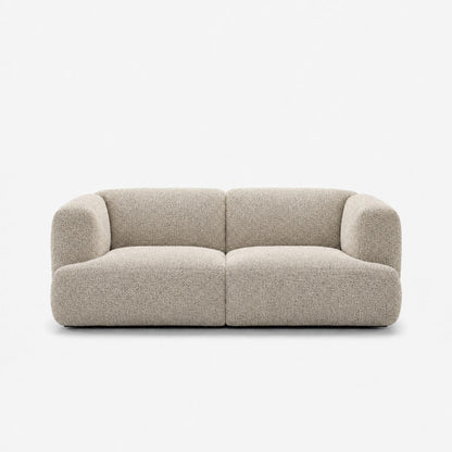 Petra 2-seater fabric sofa in Rhythm Natural 81R7, natural beige boucle