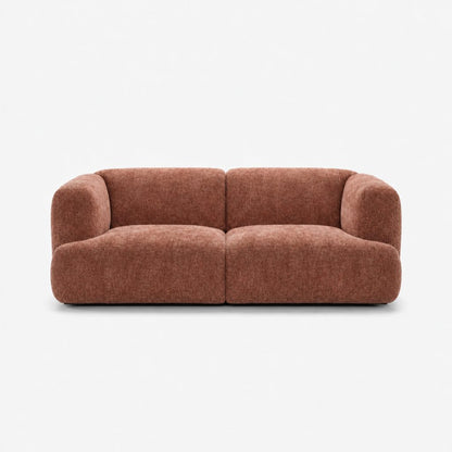 Petra 2-seater fabric sofa in Petra Rosey 8061, dusty rose pink chenille