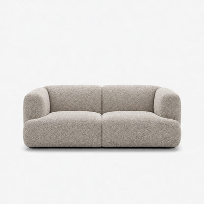 Petra 2-seater fabric sofa in Vista Oat 81H5, oatmeal boucle