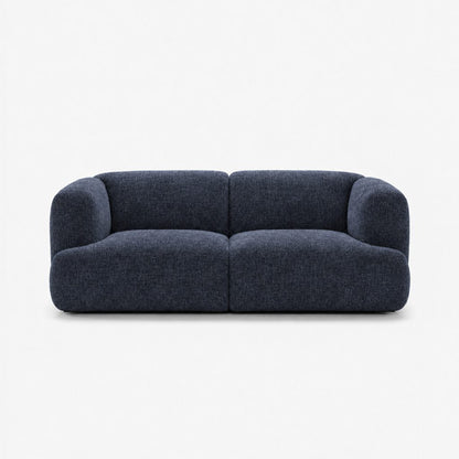 Petra 2-seater fabric sofa in Wandy Indigo 8081, navy blue chenille